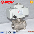 gas 1000wog 3pc electric clamp motorized ball valve ac110v